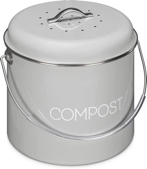 Navaris Poubelle Compost L Bac Compost De Cuisine En Acier