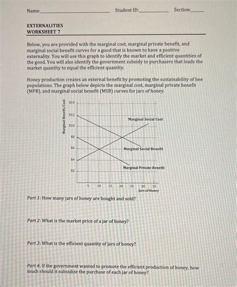 Solved Name Student ID Section EXTERNALITIES WORKSHEET 7 Chegg