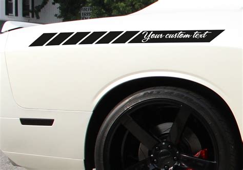 X Custom Text Side Body Stripes Racing Race Rally Jdm Car Vinyl