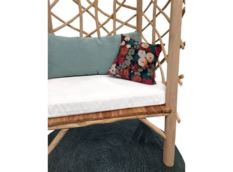 Banquette extérieure de jardin en bois de teck TANDU