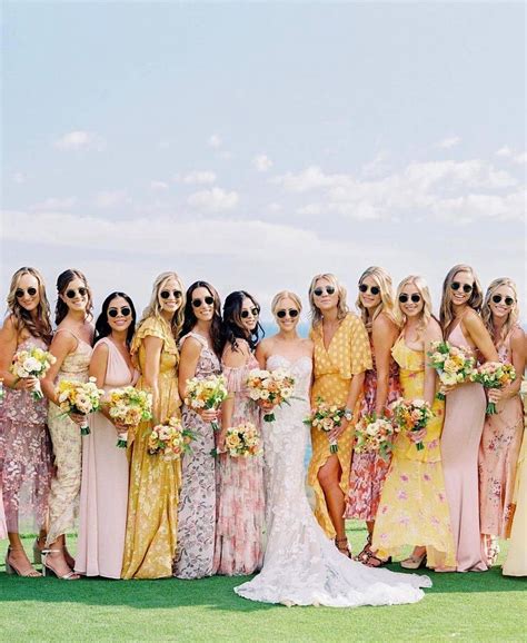 Mismatched Bridesmaids In Sunglasses Summer Bridesmaid Dresses