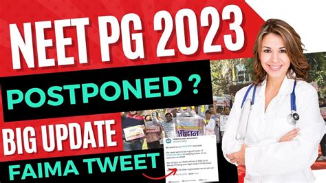 Neet Pg Postponed Neet Pg Postponement Latest Update Youtube