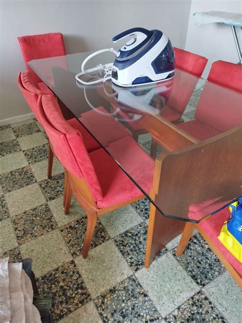 Mesa De Sala Em Vidro E Madeira De Cerejeira Vila Cova Da Lixa E Borba