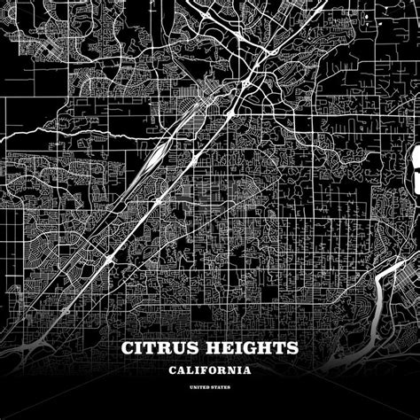 Citrus Heights, California, USA map | Poster template, Map poster ...