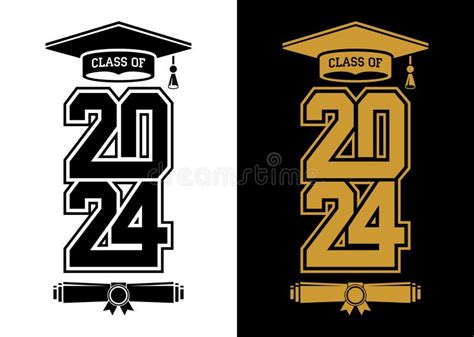 2024 Graduate Class Logo Stock Vector Illustration Of High 283425910