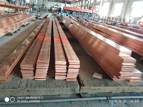 High Conductivity Pure Flat Copper Bus Bar Copper Grounding Bar C11000