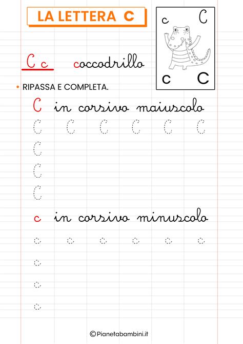 Schede Sulla Lettera C Per La Classe Prima PianetaBambini It