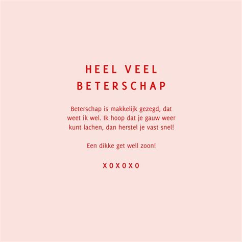 Grappige Roze Beterschapskaart Get Well Zoen Zoenen Beterschap Grappig