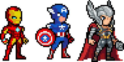 marvel pixel art grid Pixel marvel behance - Pixel Art Grid