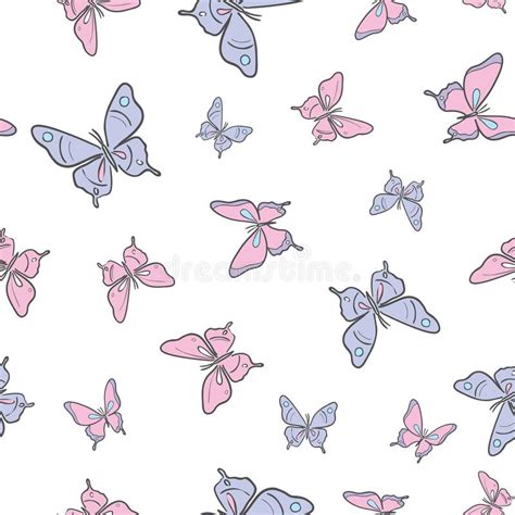 Diseño De Patrones De Repetición Sin Fisuras De Mariposa Pastel