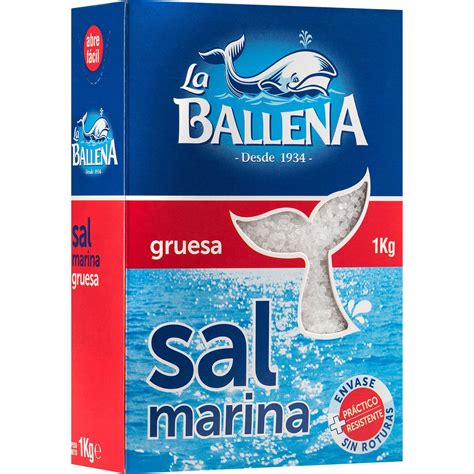 Sal marina gruesa caja 1 kg LA BALLENA Supermercado El Corte Inglés