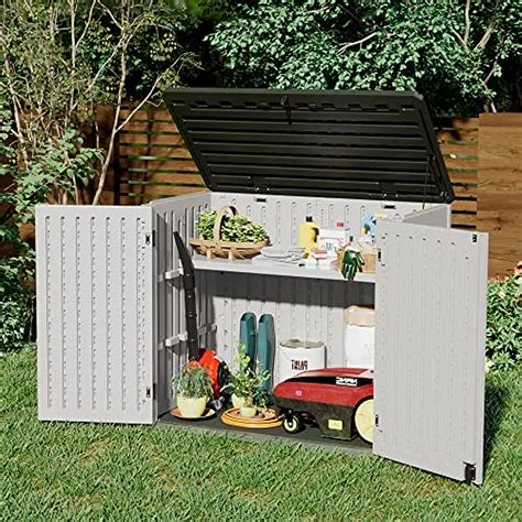 Snapklik.com : Greesum Outdoor Horizontal Resin Storage Sheds 34 Cu Ft ...