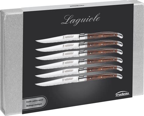 Laguiole Wood Handle Steak Knives Set Of 6 Brown Gray Michaels