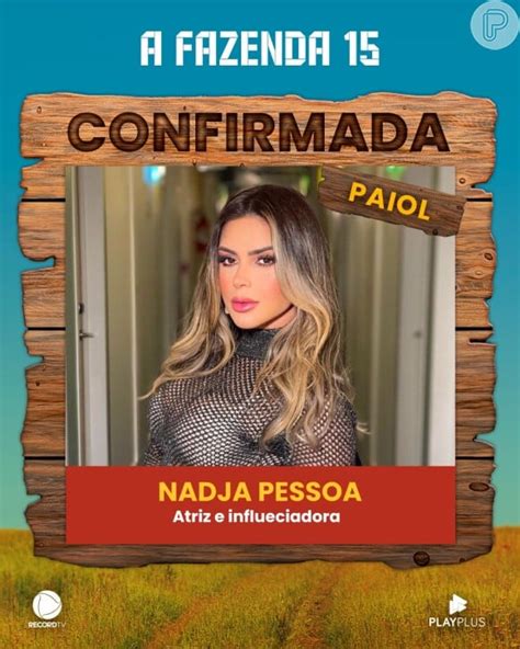 Foto A Fazenda 2023 Nadja Pessoa conhecida pela sua participação