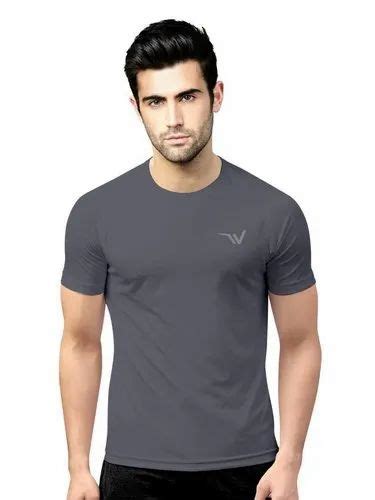 Gray Half Sleeves Men Lycra Plain T Shirt At Rs 175 Piece In Surat ID