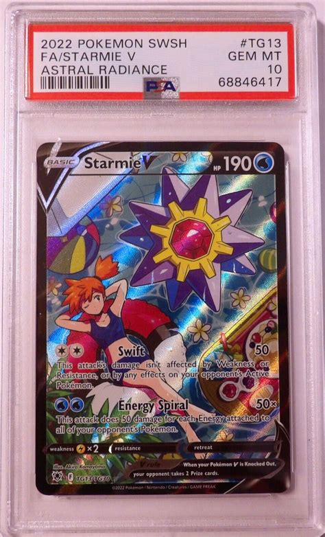 Starmie V Ft Misty Pokemon Astral Radiance Tg Tg Psa