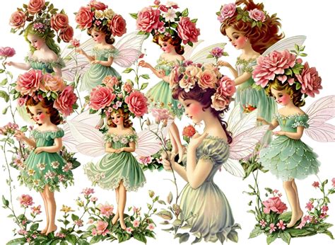 Flower Fairy Clipart Graphic By Hanneaart · Creative Fabrica