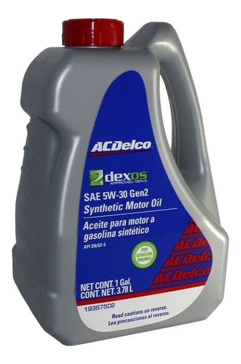 Aceite Acdelco 5w30 Sintetico Dexos2 3 78l Mercado Libre