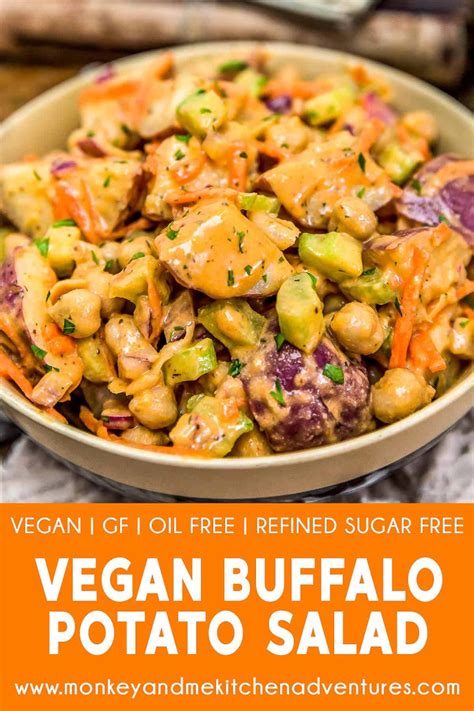 Vegan Buffalo Potato Salad Monkey And Me Kitchen Adventures Recipe