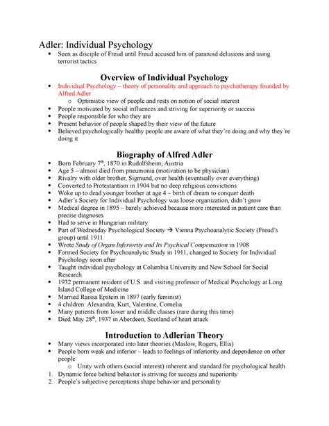 3 Adler Individual Psychology Adler Individual Psychology Seen As Disciple Of Freud Until