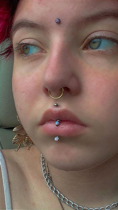 Jestrum And Vertical Labret Piercings Facial Piercings