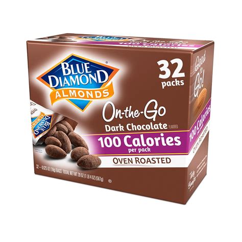 Blue Diamond Almonds Dark Chocolate Cocoa Dusted Almonds 100 Calorie