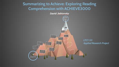 Summarizing To Achieve Exploring Reading Comprehension In A By David