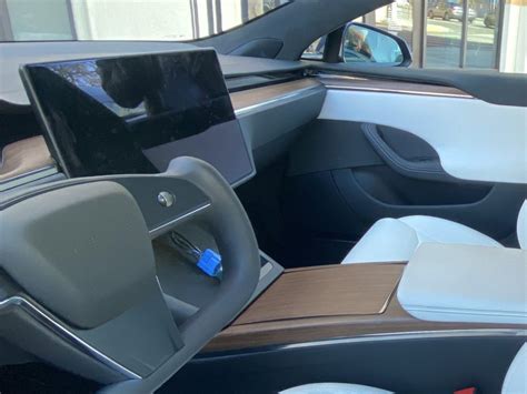 Tesla Model S With Yoke Steering Wheel Hits The Public Streets First Look