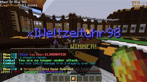 Minecraft Hive Survival Games Kills Der Tages 17 20032020 Voice