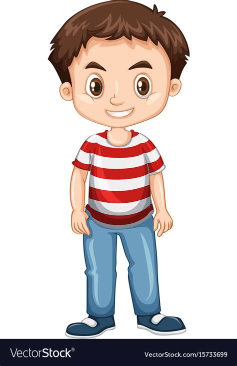 Little boy standing alone Royalty Free Vector Image