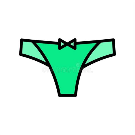 Female Panties Vector Icon In Flat Style Isolated On White Background