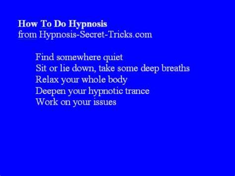 How To Do Hypnosis - YouTube