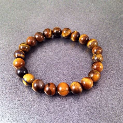 Tiger Eye Bracelet Golden Tiger Eye Yellow Tiger Eye Etsy Tiger Eye