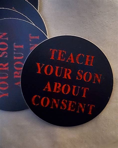 2x2 Round Teach Consent Sticker Matte Finish Etsy