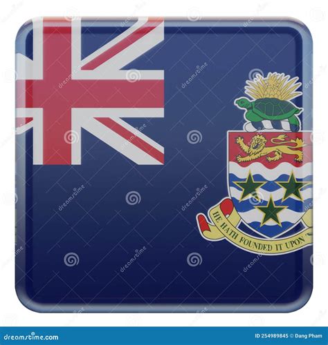 Cayman Islands 3D flag stock illustration. Illustration of sticker ...