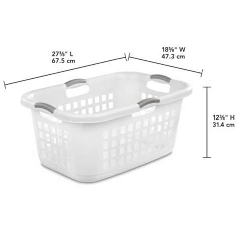 Sterilite Ultra 2 Bushel Plastic Stacking Clothes Laundry Basket White