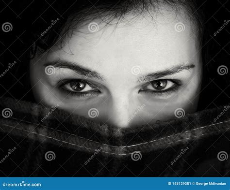 Brunette Woman Under Blanket Stock Image Image Of Beautiful Morning