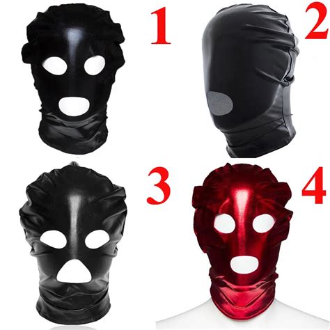 Latexandspandex Zipper Mouth Hood With Eye Mouth Holesbdsm Mask Hood Bondage Restraintssex Toys