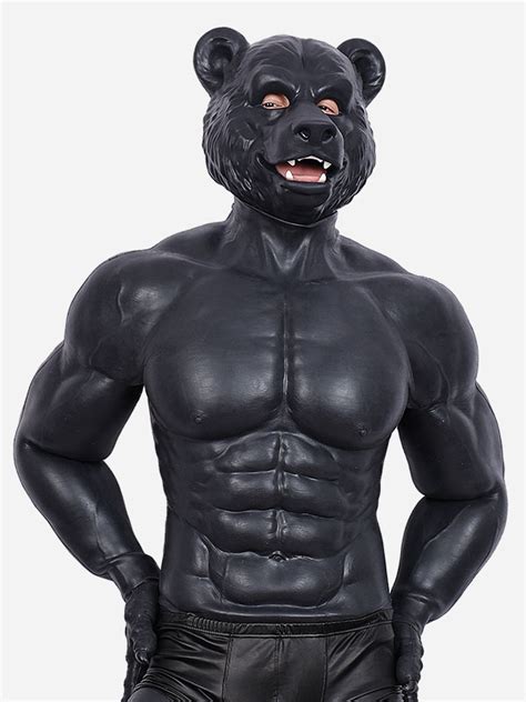 Silicone Black Strong Bear Mask