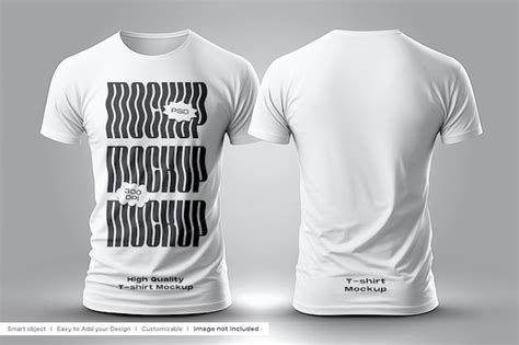 Mockup De Camisetas Frente Y Parte Posterior Camiseta Masculina Blanca