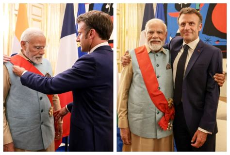 PM Modi Conferred With Highest Honour Of France By President Macron