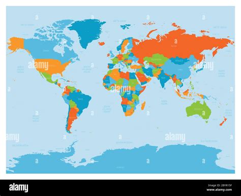 Weltkarte Detaillierte Politische Weltkarte Mit Land Meer Und