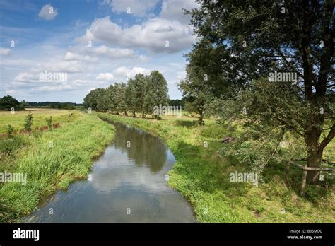 A Scene From The Bridge At Burgh Aylsham North Norfolk Uk Stock