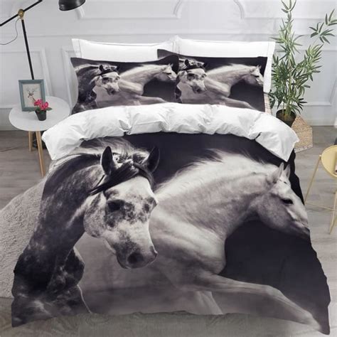 Parure De Lit Enfant Cheval Housse De Couette X Cm Course De