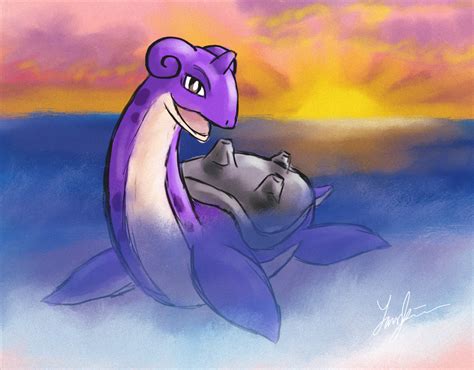 Shiny Lapras Sunset by FoReal100 on DeviantArt