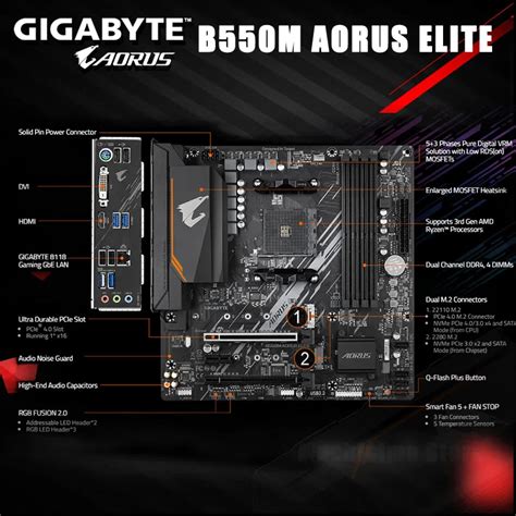 Gigabyte B550m Aorus Elite Motherboard Amd B550 Socket Am4 Ddr4 Hdmi