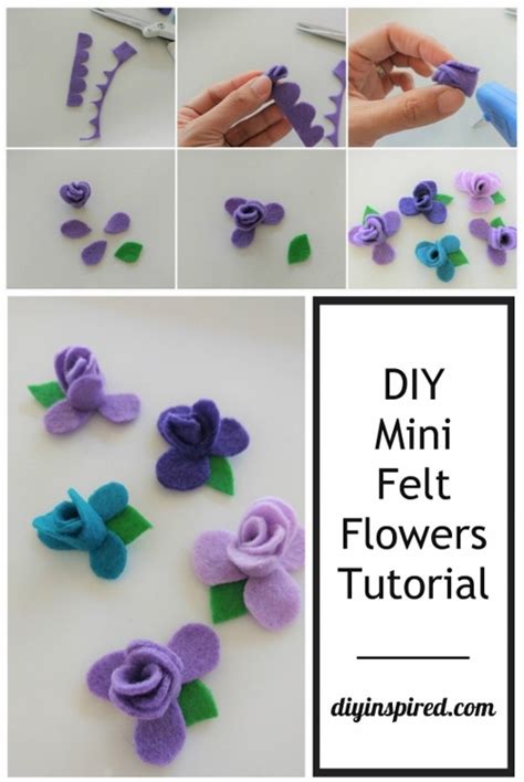 Diy No Sew Felt Flowers Diy Inspired