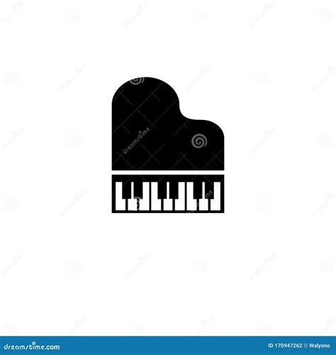 Piano Logo Icon. Vector Illustration Template Stock Vector ...