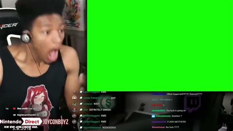 Pantalla Verde Reacción Loca De Streamer Para Editar Green Screen Man