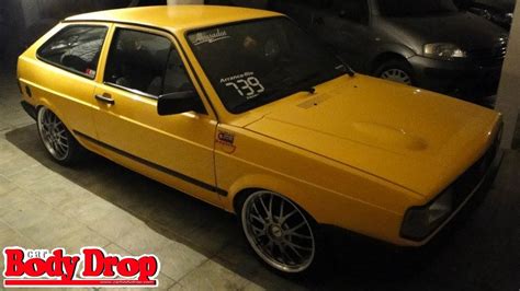 Gol Quadrado Turbo Amarelo Car Body Drop Desde No Ar